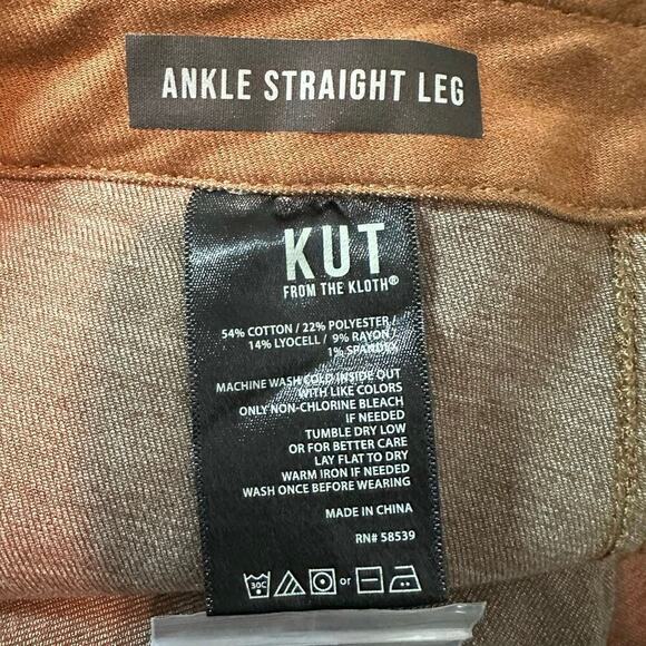 Kut From The Kloth Cargo Ankle Straight Leg Pants Size 16 Autumn Brown - Picture 5 of 11